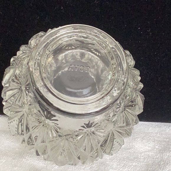 Vintage Avon Crystal Candle Holder or Candy Dish. Beautiful Crystal Details - Picture 2 of 4